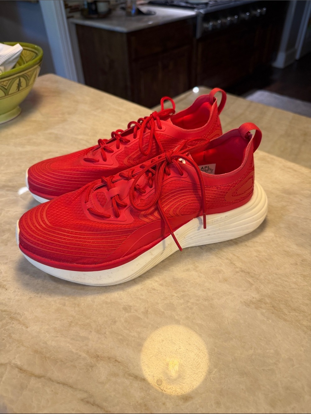 APL Red Women's Athletic Sneakers - White Sole